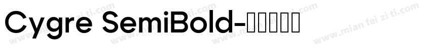 Cygre SemiBold字体转换